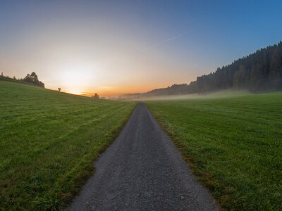 Grass gravel sky photo