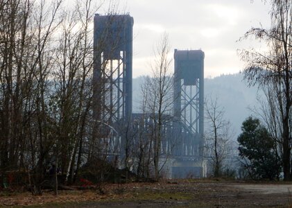 Train bridge willamette portland oregon photo