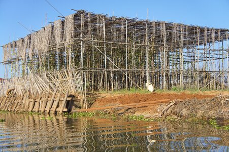 Bamboo bamboo scaffolding support
