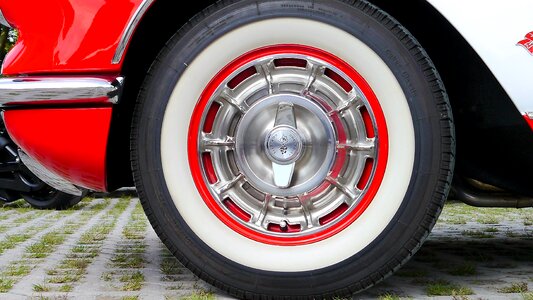 Red wheel oldtimer