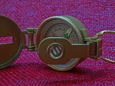 Compass cardinal points metal