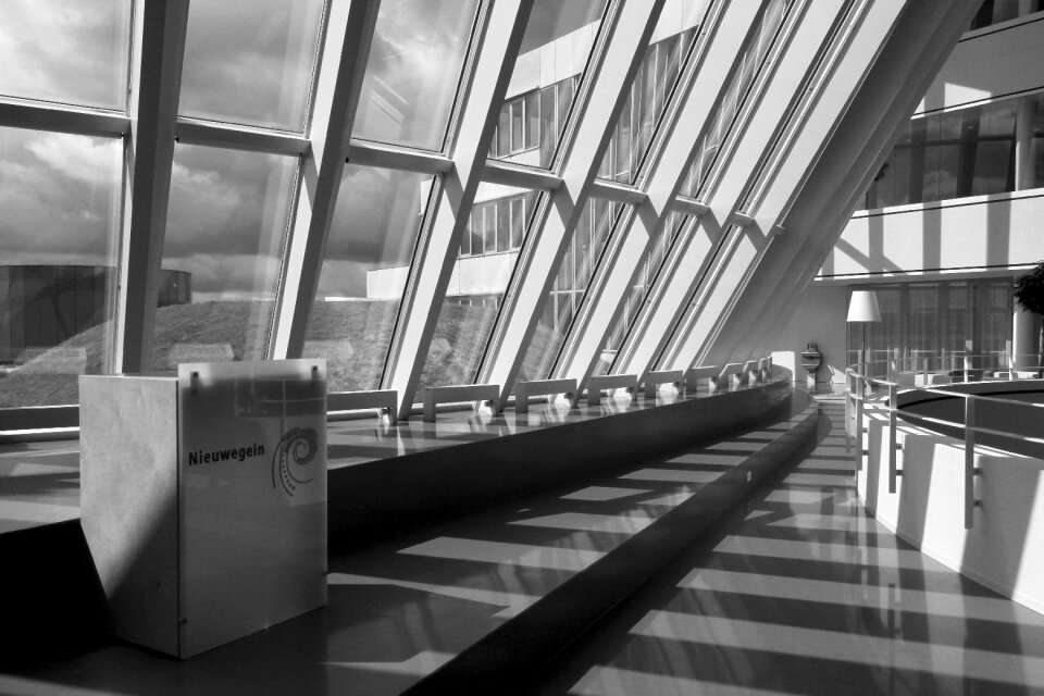 Town hall architecture black white