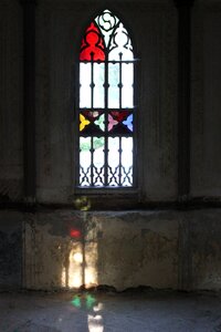 Light church colored glass photo