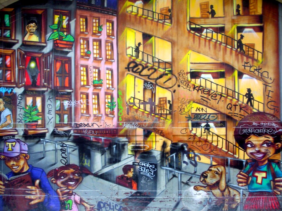 Painted walls street art graffiti