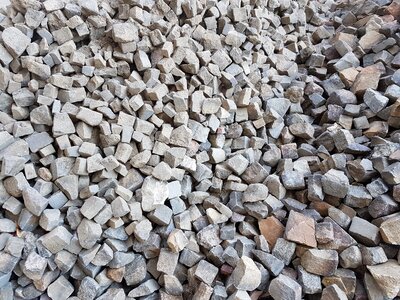 Stones grey pile photo