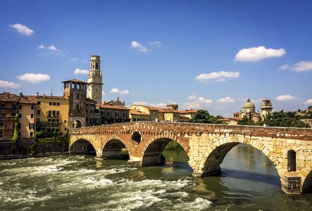 Church bridge water photo