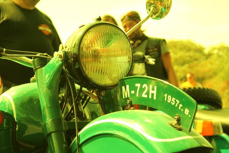 Motorcycles vintage green photo