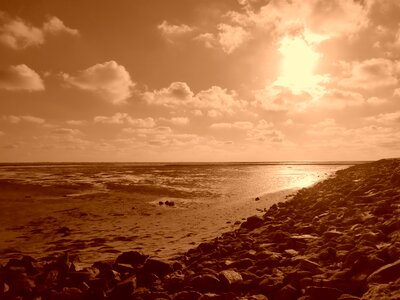 Bank sea sky