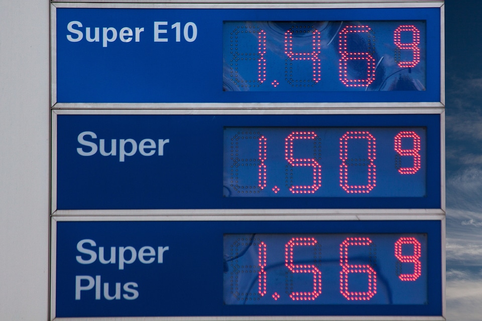 Petrol stations refuel gas