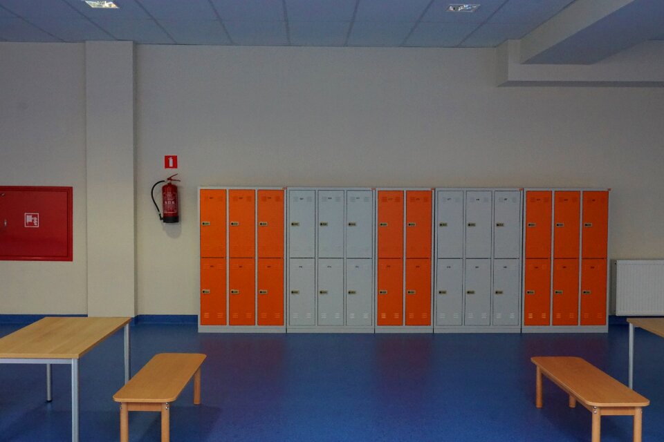 Cabinets school corridor