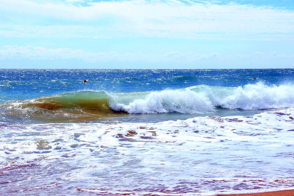 Waves landscape sea foam