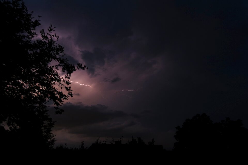 Clouds weather night thunderstorm
