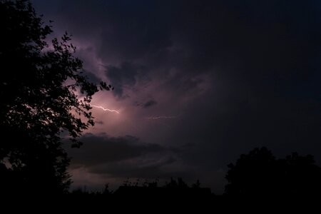 Clouds weather night thunderstorm