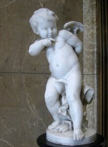 Statue marble front door