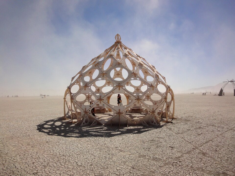Burning man dome dust