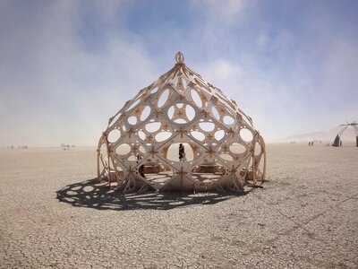 Burning man dome dust photo