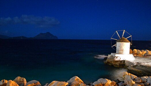 Island greece windmill