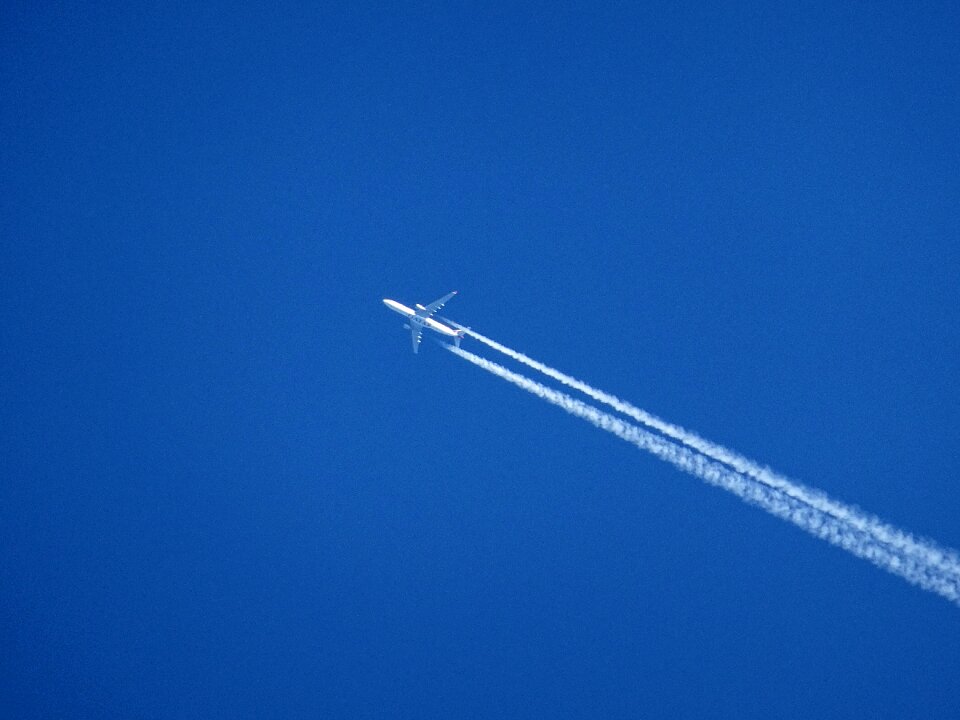 Chem-trails blue environment photo