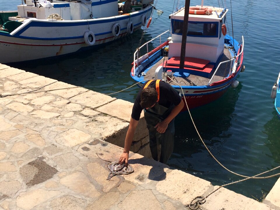 Fishing boats greece holiday
