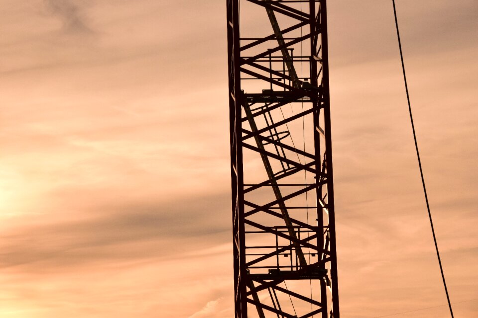 Technology sky construction work