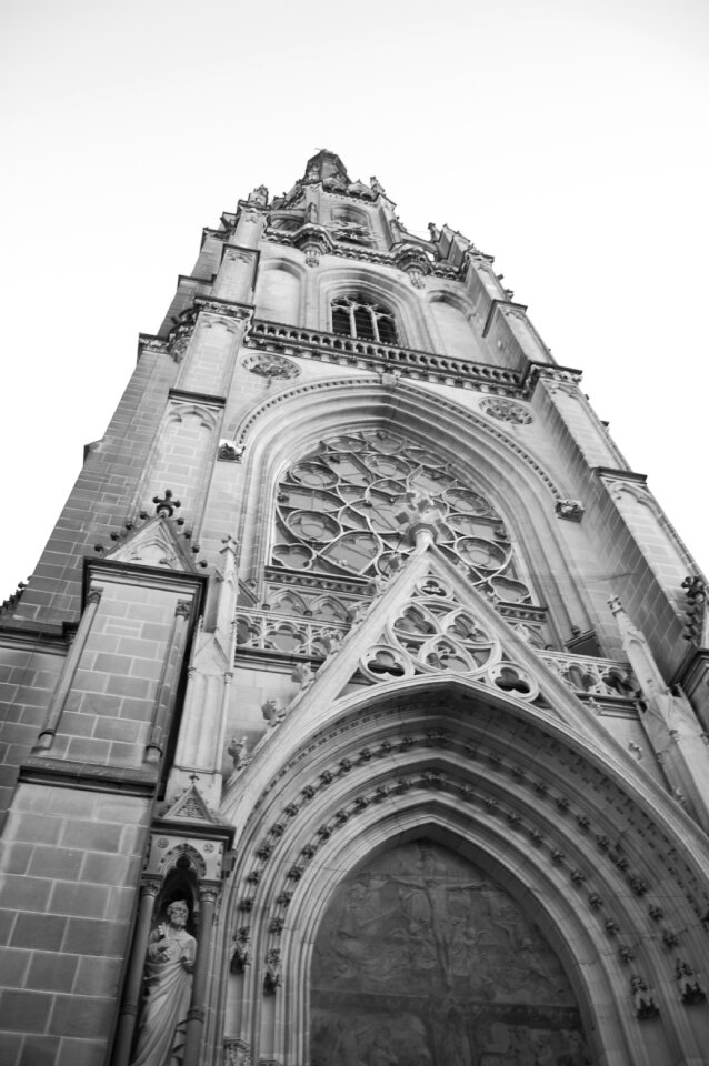 Entrance portal powerful imposing