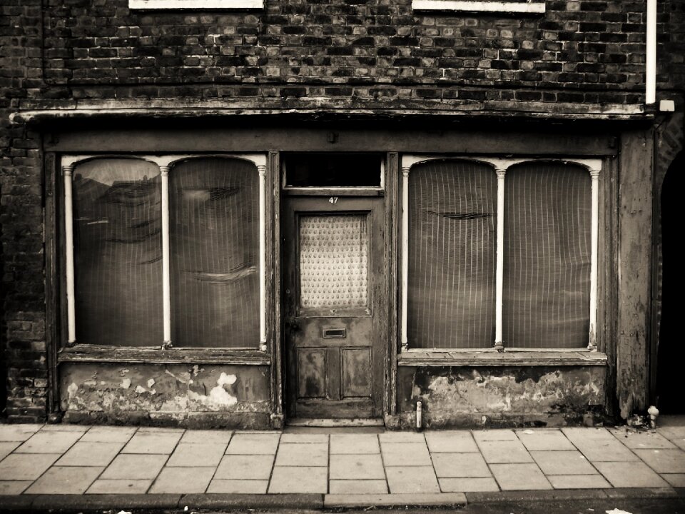 Derelict old-fashioned broken