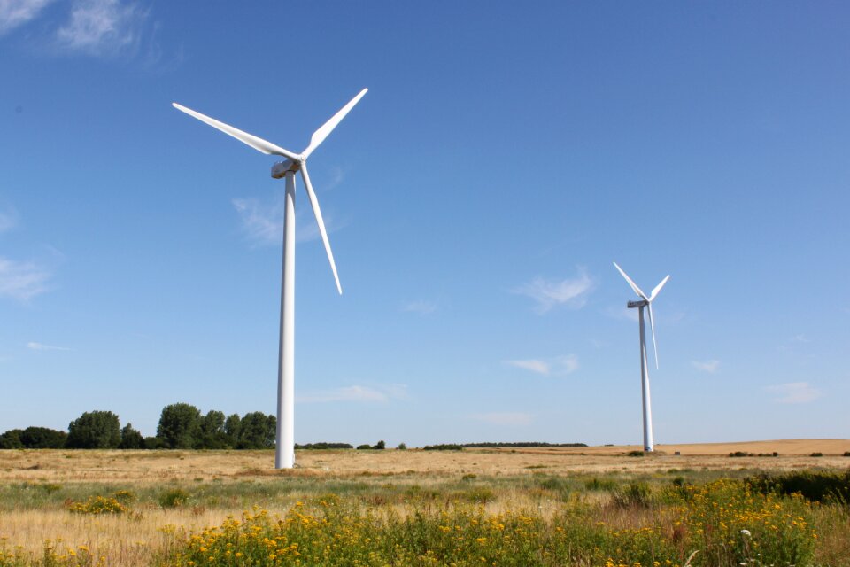 Wind power plant renewable energy sky