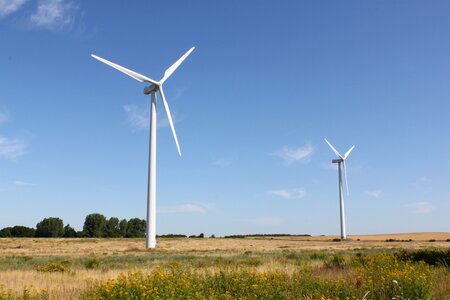 Wind power plant renewable energy sky photo