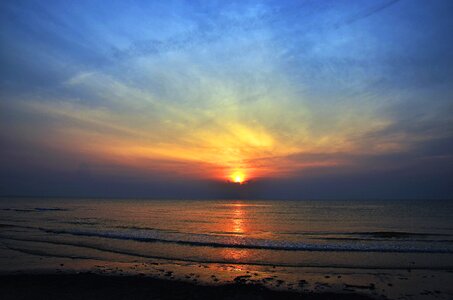 Sunset beach sunset ocean photo