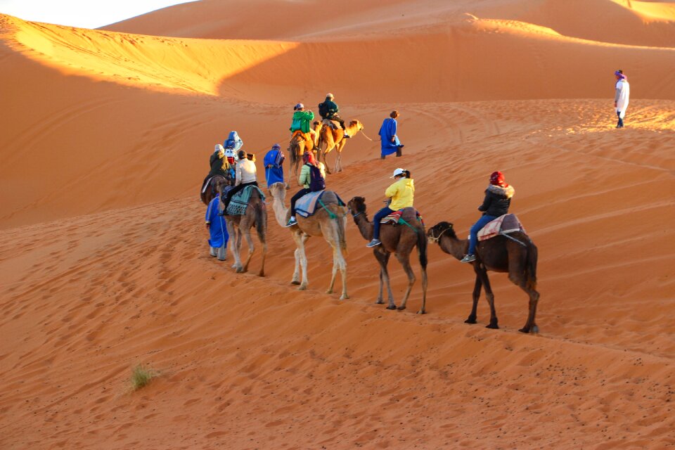 Sand dunes golden sands berber photo