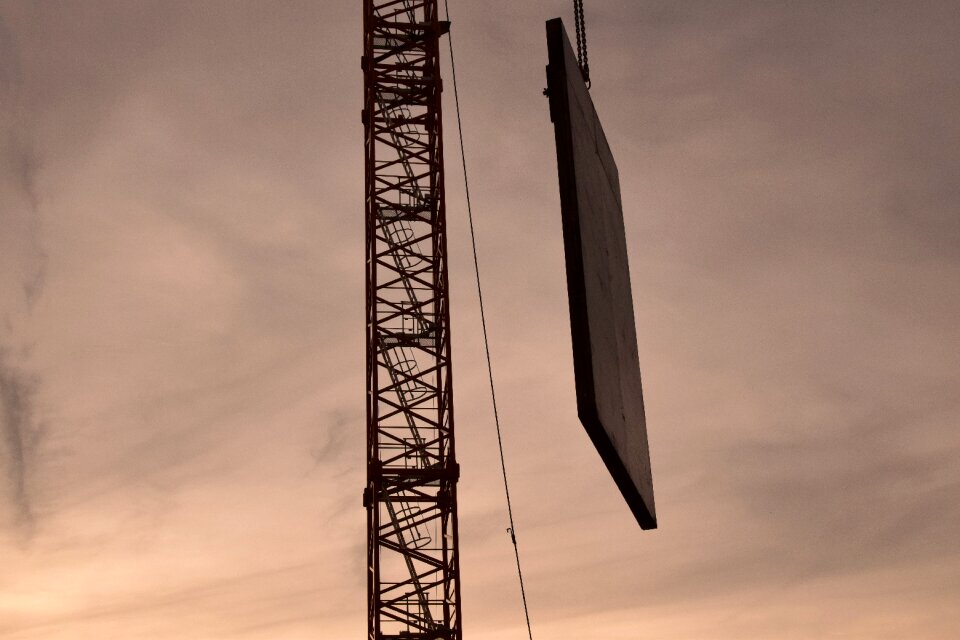 Technology sky construction work
