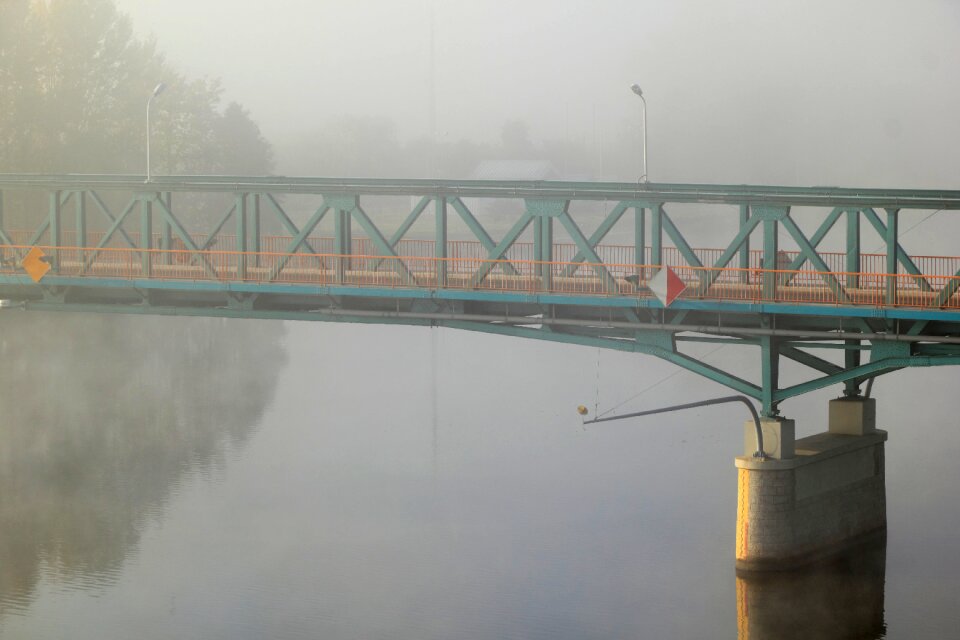 Bridge morning fog