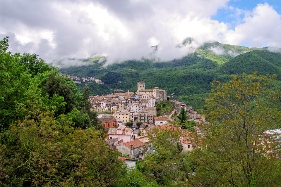 Italy landscape historic village