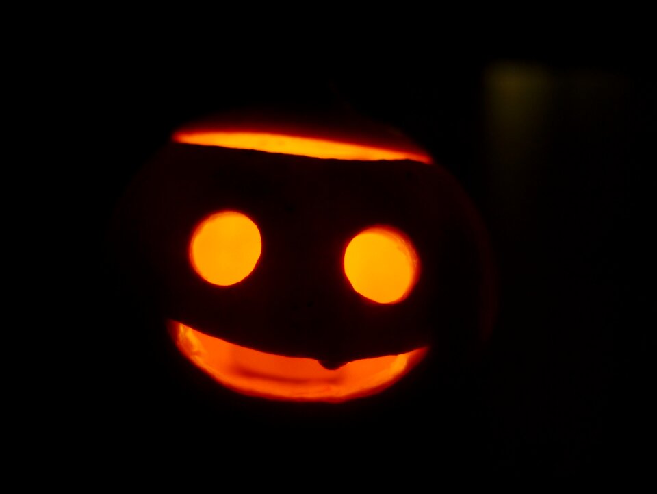 Dark funny jack-o-lantern