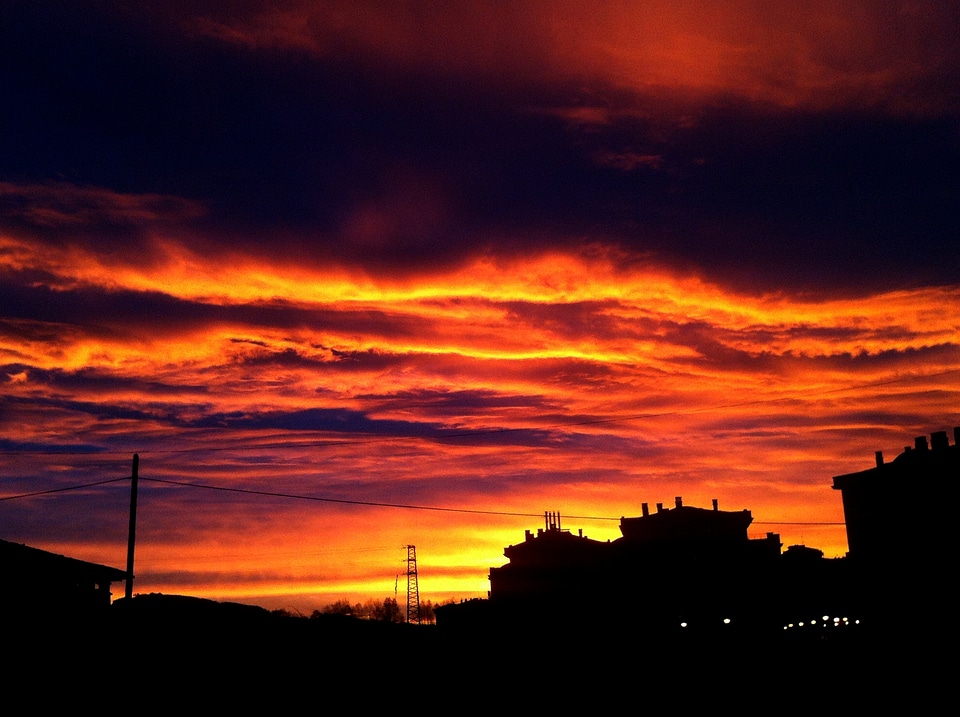 Autumn dawn red dawn dawn