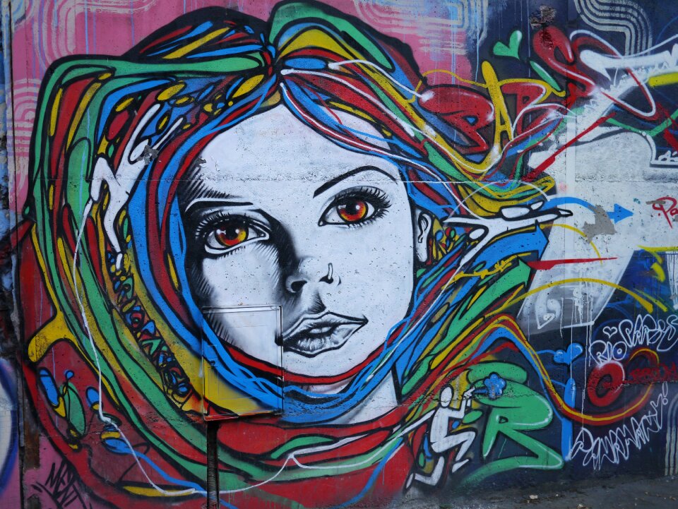 Graffiti art happy people