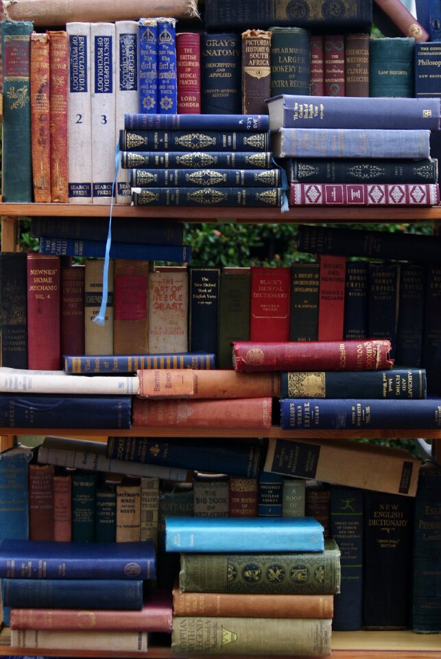 Book shelf used books old books photo