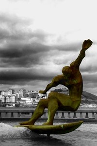 Statue ocean promenade of corunna