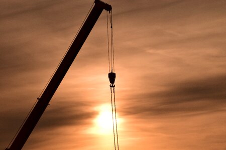 Technology sky construction work