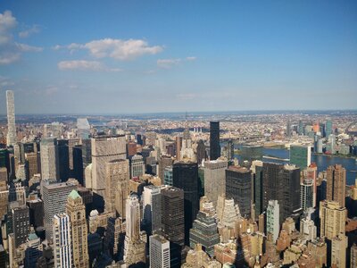 Manhattan a bird's eye view day view