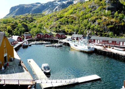 Wooden houses lofoten norway