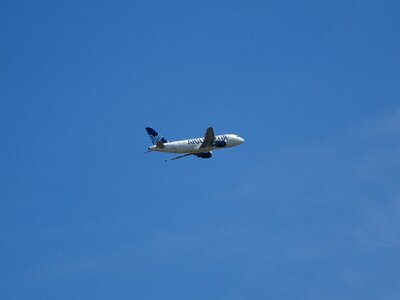 Blue sky clear airliner photo