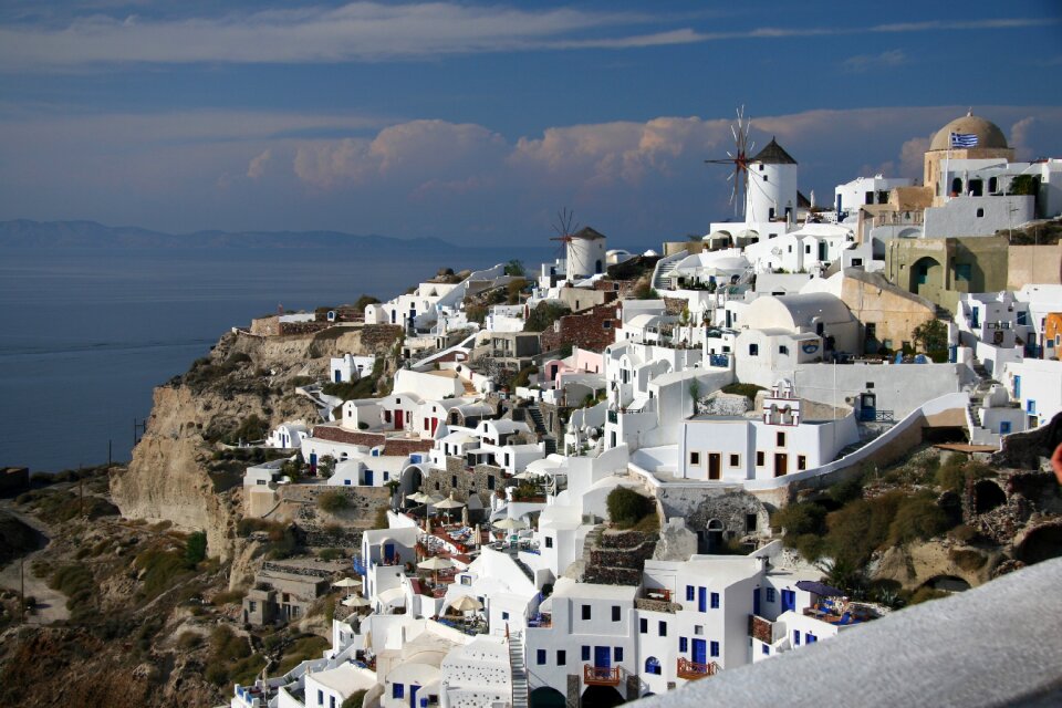 Cyclades white houses greek island