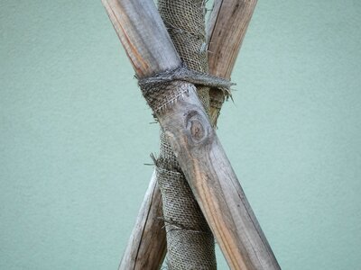 Connected wrapped around wood
