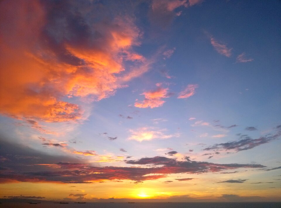 Sky clouds the sunset