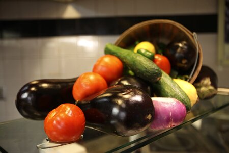 Kitchen tomatoes eggplants