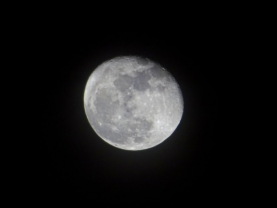 Almost full moon night sky darkness