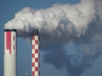 Chimney fireplace industrial plant