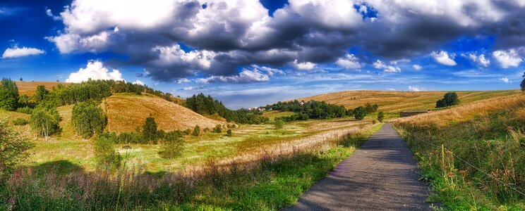 Panorama landscape path photo