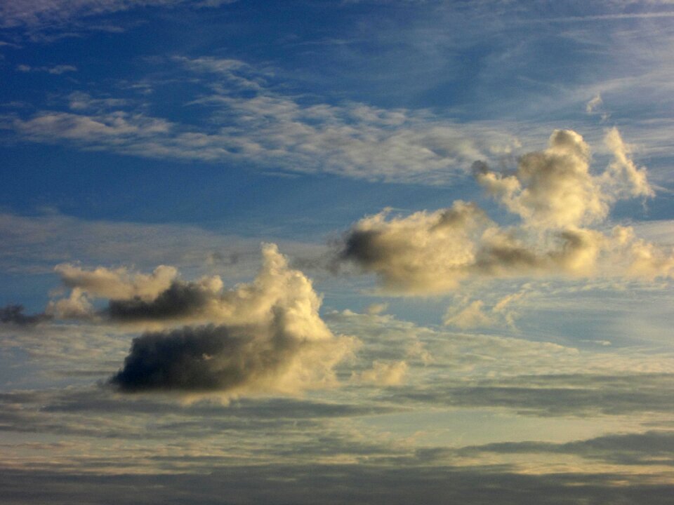 Blue dark clouds clouds form